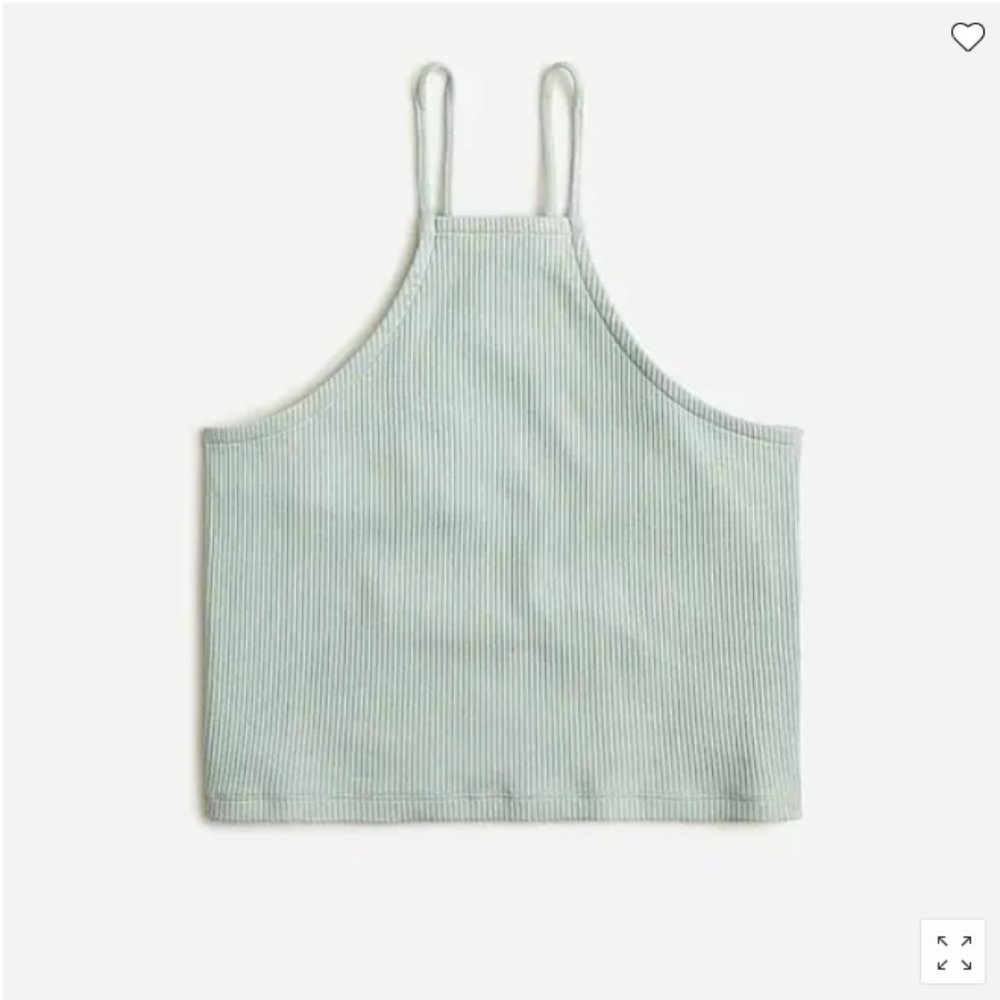 NWT J. Crew Vintage rib crop halter tank small